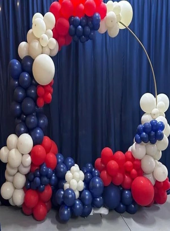 Togvu Red White Blue Balloons Arch Double Stuffed, Navy Blue Dark Ruby Red Balloons Garland kit, Matte White Metallic Gold Latex Balloon for Graduation Birthday 4th Of July Patriot Veterans Day Party Decor - Image 3